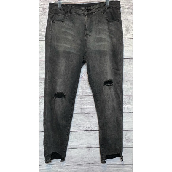Distressed Knee and Ankle Jeans- Size 31 - Picture 1 of 6